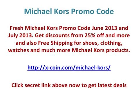 michael kors free shipping code|Michael Kors discount codes.